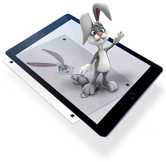 Augmented reality case - Archy, the Rabbit