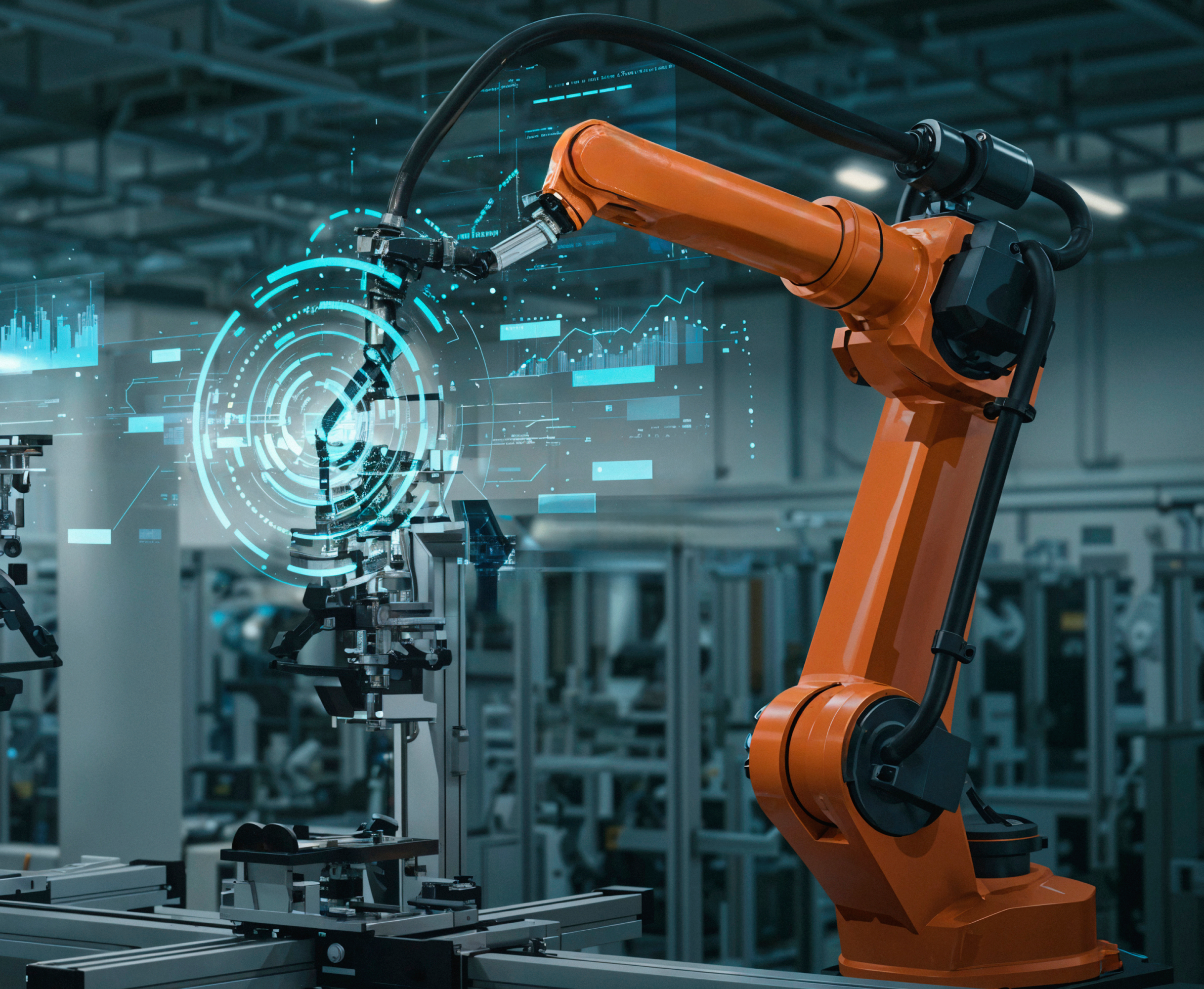 Agentic AI solution with robotic arm and digital automation interface