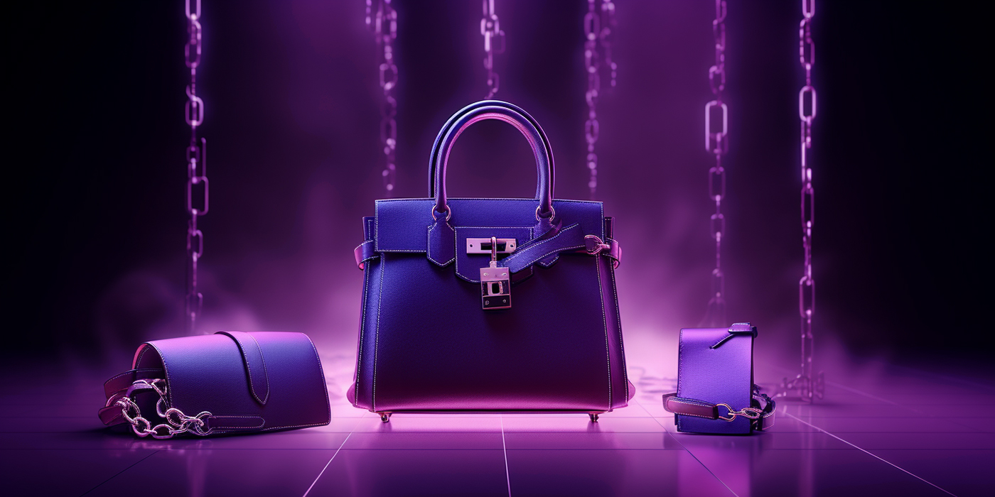 Blockchain NFT luxury brands bag