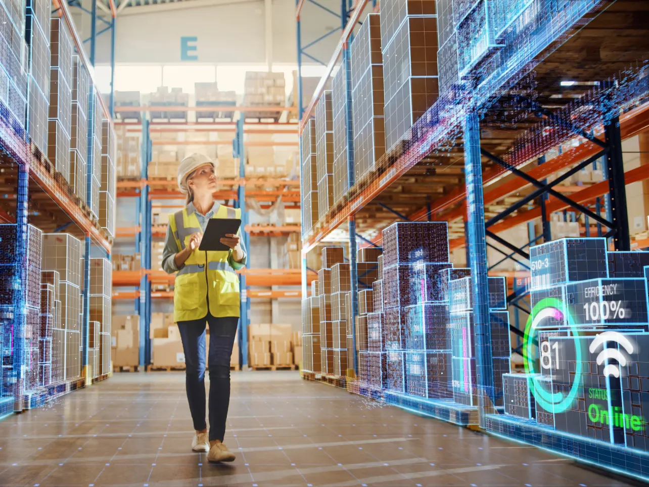 Computer vision system analyzing warehouse inventory and tracking goods in real time