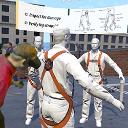 Construction safety vr training