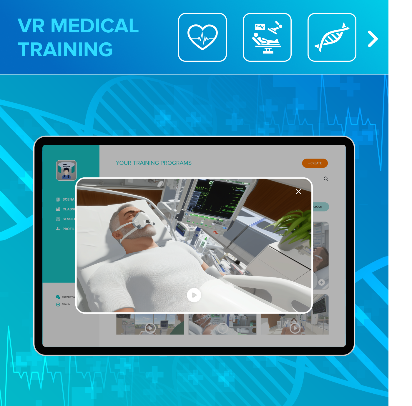 Medical vr simulation platform with serious game elements value