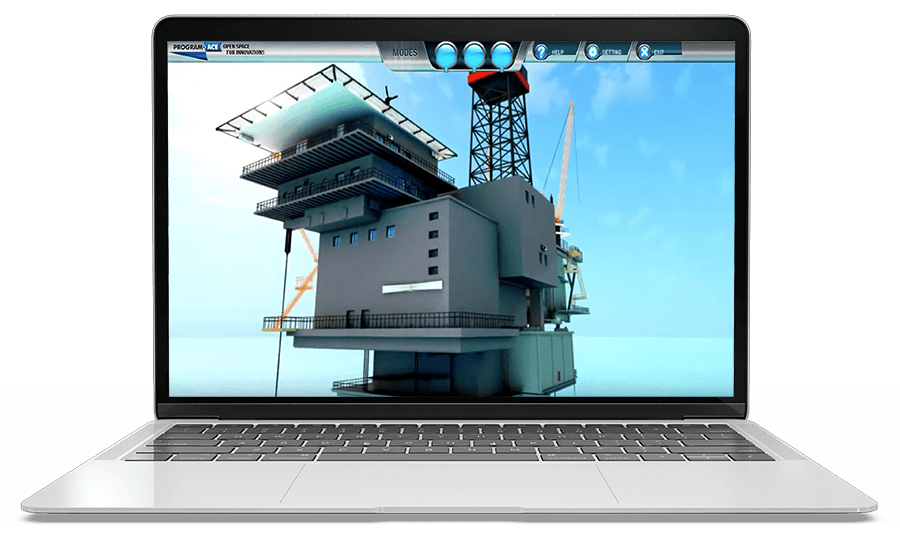 oil platform realtime rendering