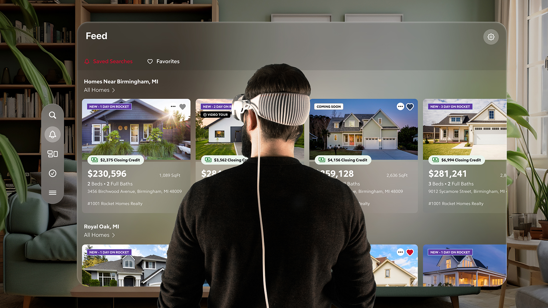 Rocket Homes Real Estate Search App on Apple Vision Pro