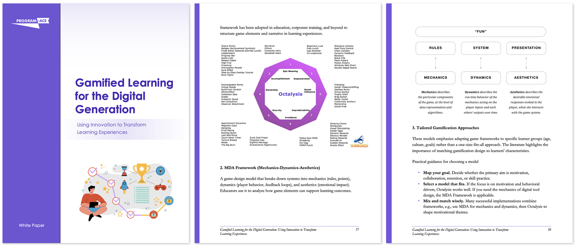 White paper Gamified Learning for the Digital Generation pages