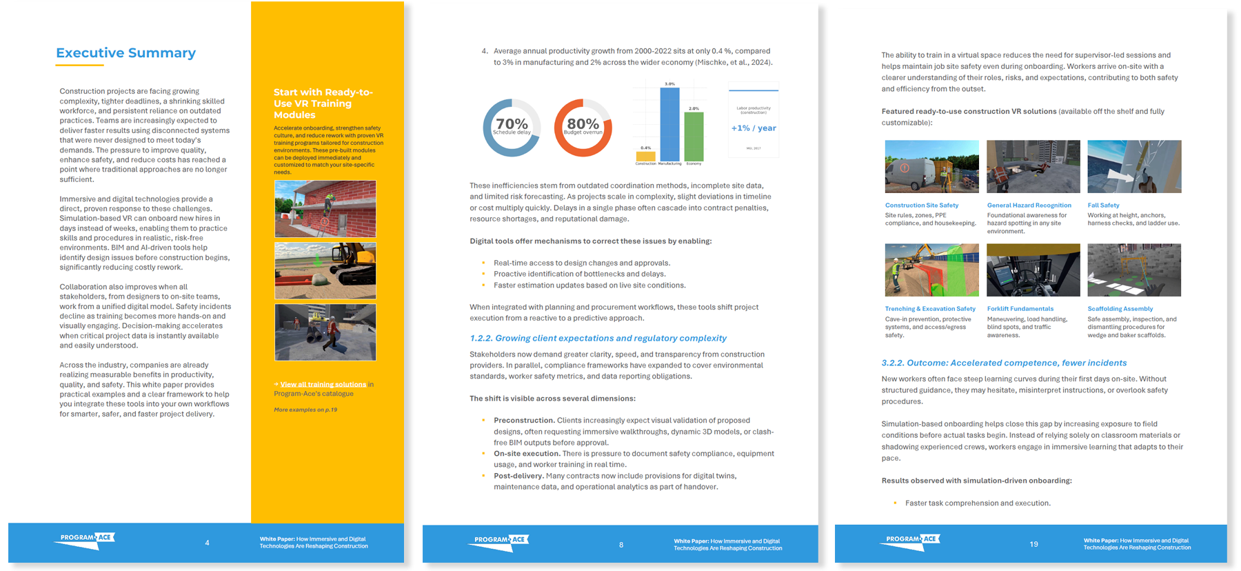 White paper How Immersive and Digital Technologies Are Reshaping Construction pages