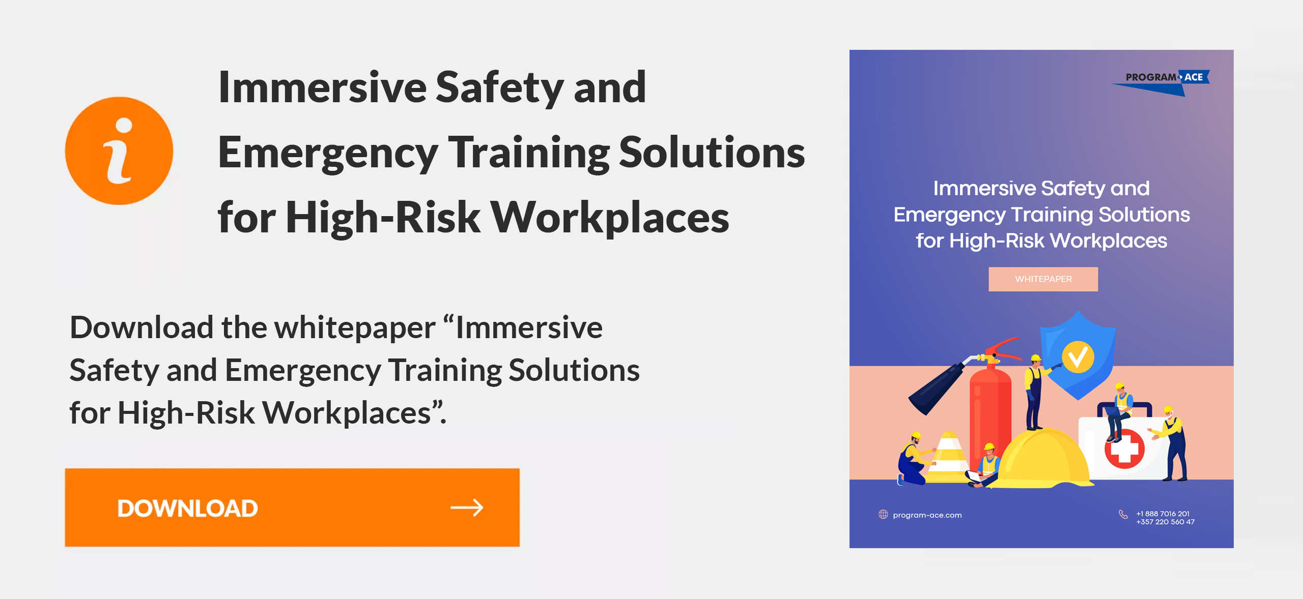 Safety training banner